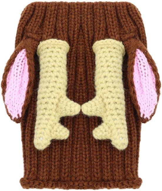 HOTUMN Knit Antlers Dog Snoods - Warmth and Fun for Dogs and Cats - Dressing up with Cute Christmas Dog Costumes (Medium)