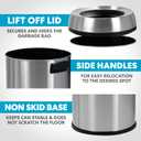 Simpli-Magic 65 Liter Open Top Trash Can, Commercial Grade, Stainless Steel