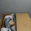 Universal 4" to 7" Exhaust Elbow Pipe with Steel Clamp - Silver Chrome or Black Painted for Car, Truck & Diesel (Argent)