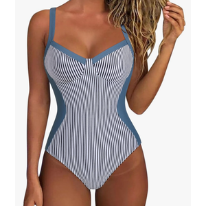 SUUKSESS Womens Tummy Control One Piece Swimsuit Sexy Crisscross Back Bathing Suit, size M
