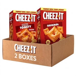 Cheez-It Cheese Crackers, Baked Snack Crackers, Lunch Snacks, Family Size, Variety Pack (2 Boxes), BBD 12/16/2026