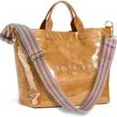 KAMEILONG Women's Large PVC Tote Bag Letters Print Handbags Paper Shoulder Bag Clear Shopping Hobo Bag
