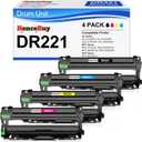 DR221CL Drum Unit (Not Toner) 4-Pack Replacement for Brother DR221CL DR-221CL DR221 DR 221 CL for HL-3140CW HL-3170CDW HL-3180CDW MFC-9130CW MFC-9330CDW MFC-9340CDW DCP-9020CDN Printer