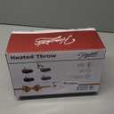 Homemate Heated Blanket Electric Throw - 50"x60" Heating Blanket Throw 1/2/4/6/8 Hours Auto-Off 10 Heat Levels Over-Heat Protection Soft Flannel Sherpa Heater ETL Certification