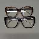 CCVOO Trendy Reading Glasses for Women, Oversized Blue Light Readers, Cheaters Eyeglasses, Stylish Square Cat Eye Glasses