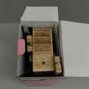 Pinzoveco Earring Organizer, 5 Layer Earring Holder Organizer with Necklace Holder Pole, Rustic Wood Jewelry Organizer Stand Display for Stud Earring Bracelet Necklace Ring, 175 Earring Holes