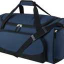 Gym Duffle Bag for Men - 55L Navy Blue Large Duffel Bags for Sports, Workout, Traveling, Durable Heavy Duty Duffel Gear Bag