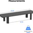 suptek Dual Monitor Stand Riser, 32.28Inch Large Monitor Stands for 2 Monitors, Computer Monitor Stand, Wooden Desktop Oraganizer Shelf for Office Desk Computer,TV,Laptop