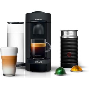 Nespresso Vertuo Plus Deluxe Coffee and Espresso Maker by De'Longhi, Matte Black with Aeroccino Milk Frother+ 10 Capsules