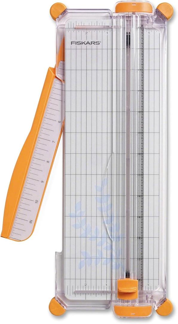 Fiskars SureCut Portable Paper Trimmer, 12 Inch Cut , Orange - 154450-1009