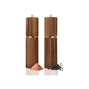 LARS NYSØM Electric Salt and Pepper Grinder Set, USB Rechargeable, Automatic Salt and Pepper Mills, Spice Shakers Refillable with LED Light, Adjustable Coarseness, Ceramic Grinder.