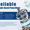 1/2HP Above Ground Pool Pump, 3120GPH 115V Pool Filter Pump Replacement for Sand Filter Systems, High-Flow Swimming Pool Circulation Pump with 1.25/1.5 in Hose Adapters, 41ft Max Head