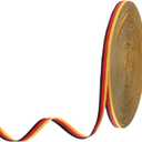 PATIKIL 3/8" Black Red Yellow Striped Grosgrain Ribbon, 55 Yard Polyester Fabric Stripe Craft Ribbon Double Faced Design for Bow Gift Wrapping DIY Making Garment Christmas Decorations