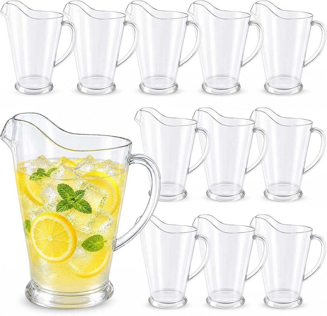 12 Pcs Plastic Pitchers 60 Ounce Large Water Pitcher beer pitcher