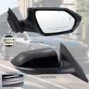 Right Passenger Side Mirror Compatible With 2021 2022 2023 2024 2025 2026 Hyundai Elantra With Manual Folding Power Glass Heated Blind Spot Turn Signal Black Replace#87620AA170(8Pins)