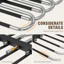 HUITEM Space Saving 6 Tier Pant Hangers, Anti-Slip, Stainless Steel, 2 Pack, Black