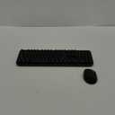 Wireless Keyboard and Mouse Combo, Retro Typewriter Style Keyboard with Round Keycaps, 2.4GHz Dropout-Free Connection Mouse with,Computer PC Desktops Laptop WindowsxP/7/8/10 (Black)