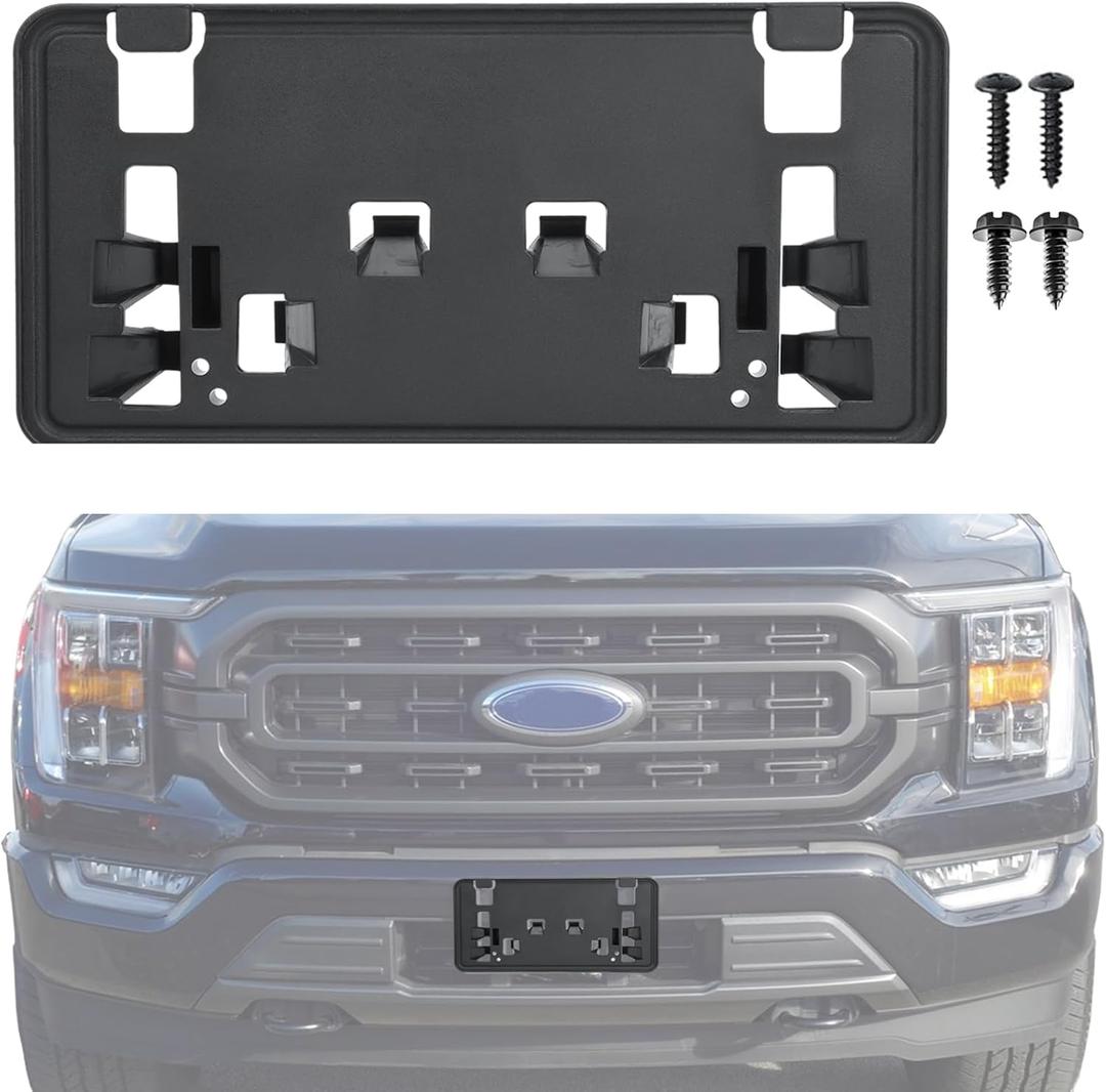 Replacement for Front Bumper License Plate Frame Bracket 2021 2022 2023 Ford F150 ML3Z-17A385-BB 2.7L 3.0L 3.5L