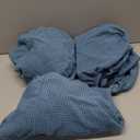 hyha Waterproof Couch Cushion Covers for Pets, Non Slip Sofa Seat Cover for Dogs Washable, Soft Thick Stretch Jacquard Fabric, Sofa Slipcovers with Elastic Bottom (3 Pieces, Blue)