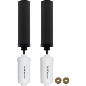 Gravity Water Filter Replacement for Berkey BB9-2 Black Filters & PF-2 Fluoride Filters, Compatible with Berkey Gravity Water Filter System, Combo Pack