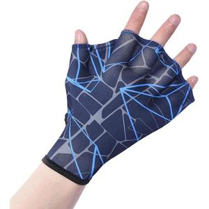 Nylon Swimming Gloves Aquatic Swimming Webbed Gloves Water Training Hand Webbed Hands Webbed Flippers Swim Gear Gloves Fit Aquatic Training Swim Costume Dive Hand Equipment M