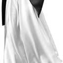 Womens Satin High Waist Elastic Midi Skirt Satin Maxi Skirt Silk Elegant Long Trendy A-Line Midi Skirts.XL