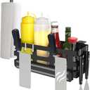 Griddle Caddy for Blackstone Griddles Prep Cart, Space Saving Grill Accessories Storage Caddy, BBQ Accessories Holder for Blackstone 28-36 Grill with a Magnetic Tool Holder Paper Towel Holder
