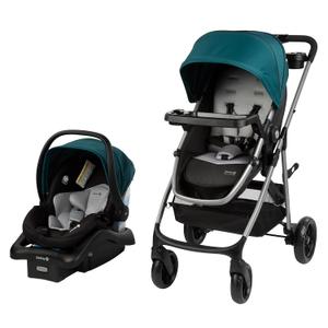 Safety 1st Grow and Go Flex 8-in-1 Car Seat Stroller Combo, Baby Stroller Travel Systems for Infants 4-30 lbs, Stroller and Carseat Combo Set, Forest Tide, MFGD is 12-30-2025