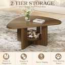 EXPERLAM 35.8" Mid Century Modern Coffee Table for Living Room, Walnut, 35.8" L × 22.4" W × 15.2" H