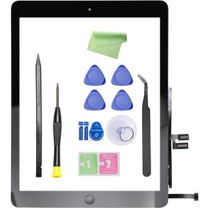 Screen Replacement for Ipad 9th - Digitizer Replacement Parts Kits for Ipad 9th Generation 2021 10.2 Inch Model A2602 A2603 A2604 A2605 with Home Button & Repair Tools Kits (Black)