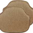 Klear Vu Gripper Omega Non-Slip Windsor Chair Cushions with Skid-Proof Seat Pad for Dining Room, Kitchen, and Office Use, 16x15 Inches, 2 Count (Pack of 1), Gold