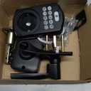 Veise Keypad Door Lock with Handle, Keyless Entry for Front Door & Bedroom, Electronic Lock with Code, Auto-Locking, Easy Installation, Passage Mode, Matte Black