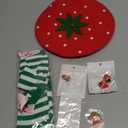 Parma77 6 Pcs Strawberry Costume Accessories Set for Women, Strawberry Beret Hat,Strawberrys Jewelry Set, Cotton Thigh High Over Knee Socks with Bowknot for Halloween Cosplay