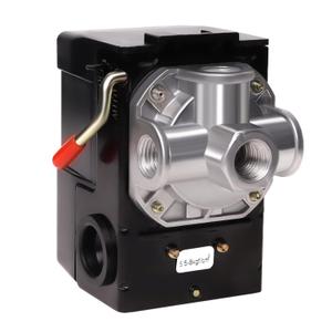 Air Compressor Pressure Switch LF10-4H, 4 Port 1/4" NPT, 95-125 PSI Pressure Control Switch for Air Compressor Parts Replacement