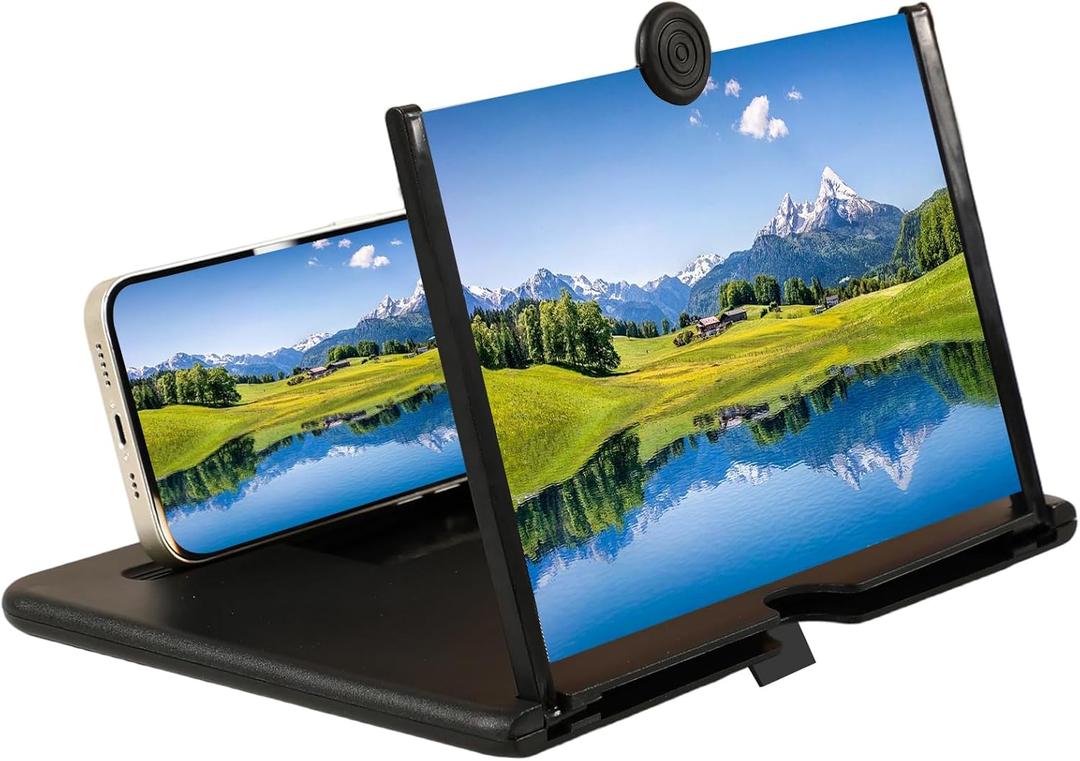 Screen Magnifier Version, 2026 New Mobile Phone 3D Pull-Out HD Magnifier Projector Screen Expander, Foldable Phone Stand with Movie Screen Amplifier for Movies, Videos and Gaming, 12 inch
