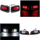 LED Headlight Tail Light Kit Compatible with EZGO TXT Golf Carts 1996-2013 Street Legal Headlights Kit Tail Light Kit Assembly Compatible with EZGO TXT for Gas and Electric 12V