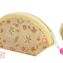 ZOOFOX 8 Pieces Silk Coin Purse for Women, Embroidery Jewelry Gift Bags with Zipper and Beaded Pulls, Mini Change Purse for Daily Life, Cars, Travel and Party, Red and Yellow 