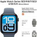 SURITCH Sport Band for Apple Watch Ultra 3/2/1 49mm & iWatch Series 9/8/7/6/5/4/SE3/SE2/SE 45mm 44mm 41mm 40mm, Soft Silicone Shockproof Rugged Protective Strap with Case for Women Men