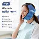 Hilph 3D Wisdom Teeth Ice Pack Wrap, 1 Hours Long-Lasting Ice Pack for Jaw, Cheek & TMJ with Ice Grid Gel Design, Flexible Gel Face Ice Wrap for Pain Relief After Oral Surgery, Wisdom Teeth Removal