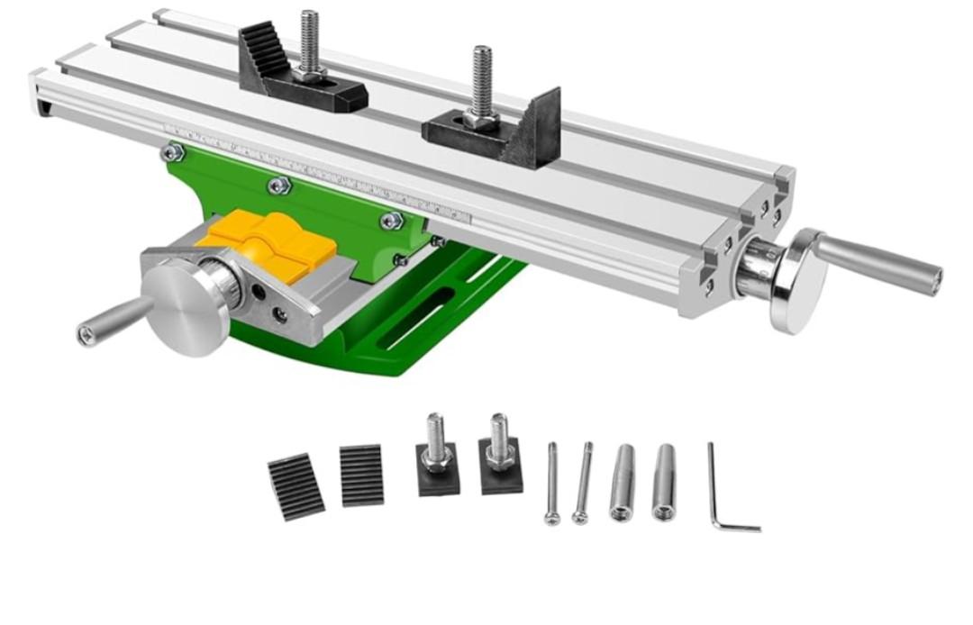 Mini Milling Machine Worktable 13 Inch Compound Slide Table Multifunction Drilling Press Working Table for Bench Drill Adjustme X-Y