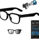 AI Smart Glasses with Camera, 4K HD Video Audio Recording, 164+ Languages Real-Time Translation Bluetooth Sunglasses, AI Voice Assistant, Photochromic Lenses，Voice Control Smart Glasses for Men Women