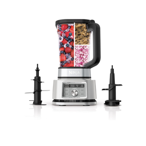 Ninja Foodi SS201 Power Blender & Processor. 3-in-1 Crushing Blender, Dough Mixer, and Food Processor 1400WP smartTORQUE 6 Auto-iQ Presets