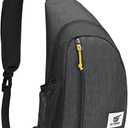 SKYSPER Sling Bag RFID Crossbody Sling Backpack Cross Body Shoulder Travel Bag Hiking Daypack for Women Men(Black) (Small)