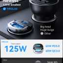 Upgraded 125W Car Charger USB C Super Fast Charging, [PD65W & QC60W][All Metal] MRGLAS Cigarette Lighter Car Charger, RV Car Electronics Accessories for iPhone 17 Pro Max iPad Samsung S25 Pixel 10