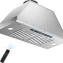 IKTCH 30 inch Built-in/Insert Range Hood 900 CFM, Ducted/Ductless Convertible Duct, Stainless Steel Kitchen Vent Hood with 4 Speed Gesture Sensing&Touch Control Panel(IKB01-30)