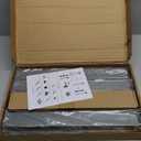 Haturi Vacuum Stand Compatible with Dyson G5 V15 V12 V11 V10 V8 V7 V6, Hidden Power Cord Standing Dock Holder, Metal Docking Station for Dyson Handheld Cordless Vacuum Cleaner & Accessory & Attachment (with Rectangular Base, Silver)