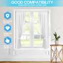 Spring Tension Curtain Rod 32-76 inch, Adjustable Expandable Tension Curtain Rod No Drilling, Tension rods for Window Doorway Kitchen Curtain, White