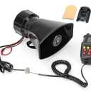 Car Siren Horn 7 Tone with Microphone ,Alarm Horn Siren 12V 100W Emergency Amplifier with Mic PA Speaker System Loud Car Alarm Police Ambulance Fire Hooter Traffic Sound