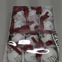 Christmas Decoration, 2.4 Inch 12PCS Farmhouse White Christmas Ornament with Buffalo Plaid Bows, Christmas Tree Decor, Set