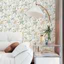 Floral Peel and Stick Wallpaper Boho Floral Contact Paper 393inL17.3inW Nursery Flower Self Adhesive Removable Wallpaper for Bedroom Bathroom Waterproof Contact Paper Colorful Wildflower Leaf